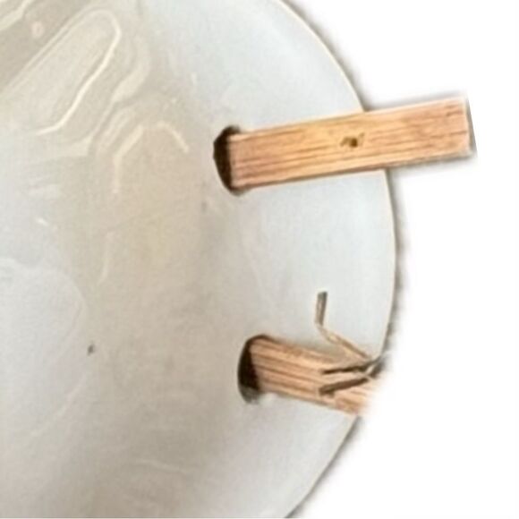 Vintage Japanese  Kutani hand, painted floral porcelain dish, bamboo handle ￼ - Picture 7 of 8